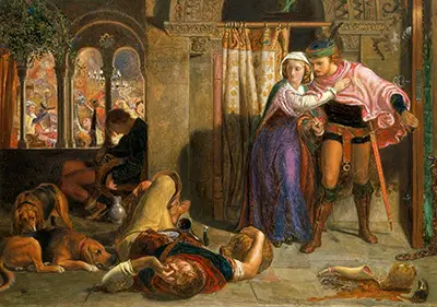 The Flight of Madeline and Porphyro during the Drunkenness Attending the Revelry (The Eve of St Agnes) William Holman Hunt